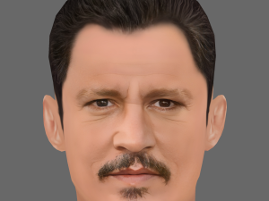 Johnny Depp Head - Low poly head for game 3Dモデル