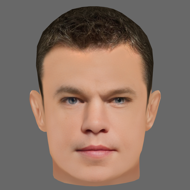 Matt Damon Head - Low poly head for game 3D 模型 .c4d .max .obj .3ds .fbx .stl .blend 