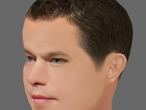 Matt Damon Head - Low poly head for game 3D 模型