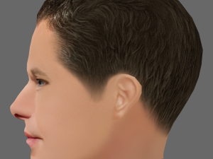Matt Damon Head - Low poly head for game 3D 模型