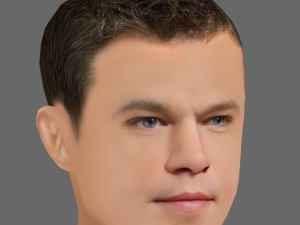 Matt Damon Head - Low poly head for game 3D 模型