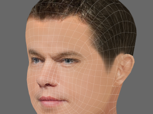 Matt Damon Head - Low poly head for game 3D 模型