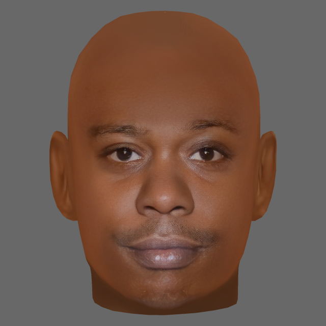 Dave Chappelle Head - Low poly head for game 3D Model .c4d .max .obj .3ds .fbx .stl .blend 