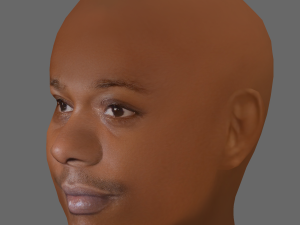 Dave Chappelle Head - Low poly head for game 3D Model