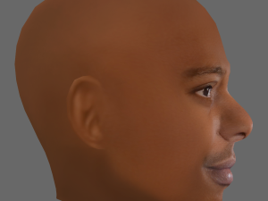 Dave Chappelle Head - Low poly head for game 3D Model