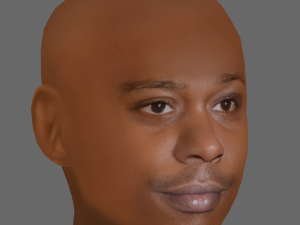Dave Chappelle Head - Low poly head for game 3D Model