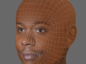 Dave Chappelle Head - Low poly head for game 3D Model