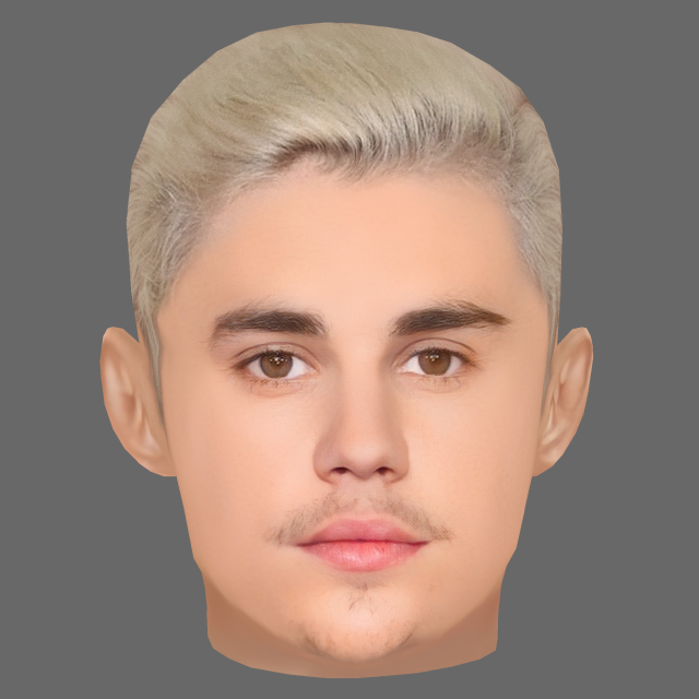 Justin Bieber Head - Low poly head for game 3D Model .c4d .max .obj .3ds .fbx .stl .blend 