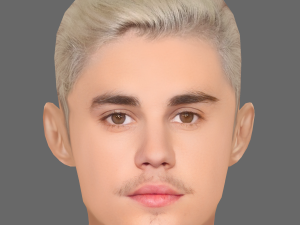 Justin Bieber Head - Low poly head for game 3D Model