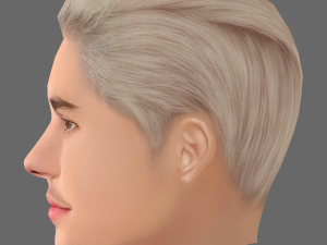 Justin Bieber Head - Low poly head for game 3D Model