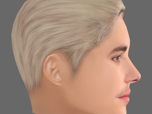 Justin Bieber Head - Low poly head for game 3D Model