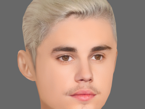 Justin Bieber Head - Low poly head for game 3D Model