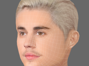 Justin Bieber Head - Low poly head for game 3D Model
