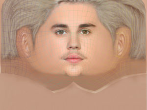 Justin Bieber Head - Low poly head for game 3D Model