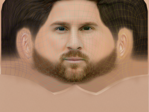 Lionel Messi Head - Low poly head for game Modelo 3D