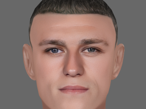 Phil Foden Head - Low poly head for game 3D Model