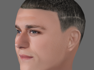 Phil Foden Head - Low poly head for game 3D Model