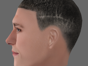 Phil Foden Head - Low poly head for game 3D Model