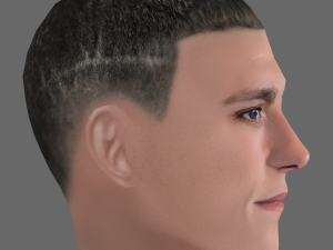 Phil Foden Head - Low poly head for game 3D Model
