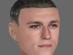 Phil Foden Head - Low poly head for game 3D Model