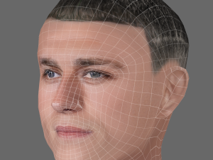 Phil Foden Head - Low poly head for game 3D Model