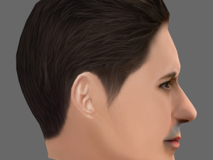 Robert Downey Jr Head - Low poly head for game Model 3D