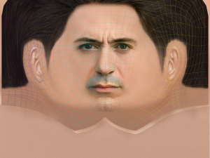 Robert Downey Jr Head - Low poly head for game Model 3D