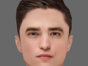 Robert Pattinson Head - Low poly head for game 3D Model