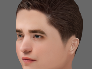 Robert Pattinson Head - Low poly head for game 3D Model