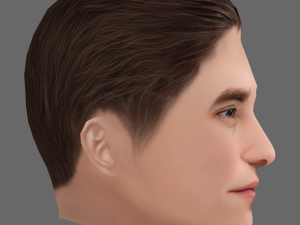 Robert Pattinson Head - Low poly head for game 3D Model