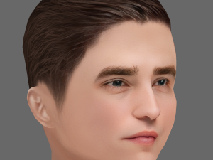 Robert Pattinson Head - Low poly head for game 3D Model