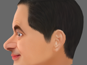 Rowan Atkinson Head - Low poly head for game 3Dモデル