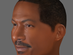 Eddie Murphy Head - Low poly head for game 3D Model