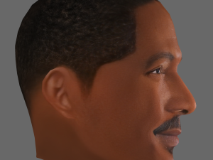 Eddie Murphy Head - Low poly head for game 3D Model