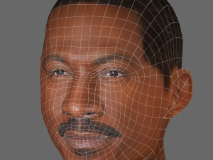 Eddie Murphy Head - Low poly head for game 3D Model