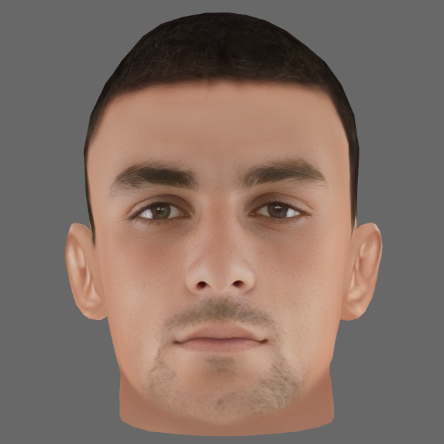 Ferran Torres Head - Low poly head for game Modelo 3D .c4d .max .obj .3ds .fbx .stl .blend 
