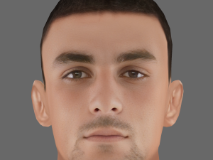 Ferran Torres Head - Low poly head for game 3D Model