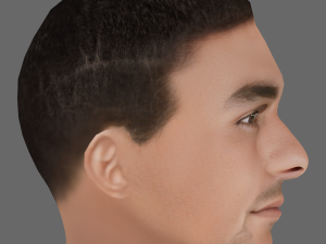 Ferran Torres Head - Low poly head for game Modelo 3D