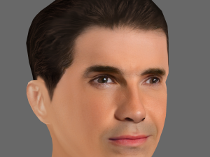Jimmy Carr Head - Low poly head for game Modello 3D