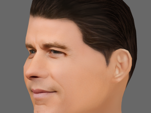 John Travolta Head - Low poly head for game 3D Model