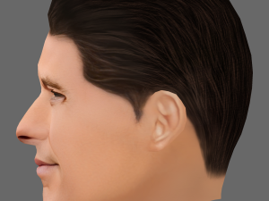 John Travolta Head - Low poly head for game 3D Model