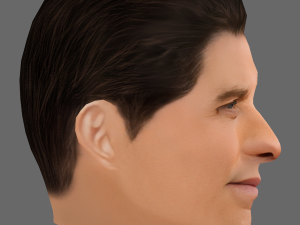 John Travolta Head - Low poly head for game 3D Model