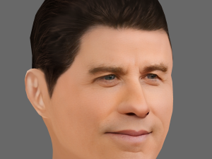 John Travolta Head - Low poly head for game 3D Model