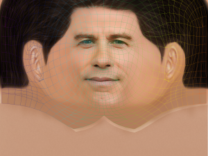 John Travolta Head - Low poly head for game 3D Model