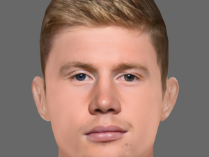 Kevin De Bruyne Head - Low poly head for game 3D Модель