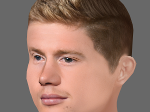 Kevin De Bruyne Head - Low poly head for game Model 3D