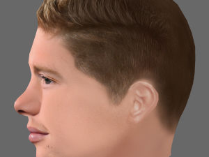 Kevin De Bruyne Head - Low poly head for game Model 3D