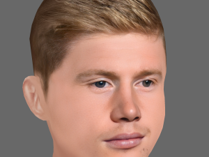 Kevin De Bruyne Head - Low poly head for game Model 3D