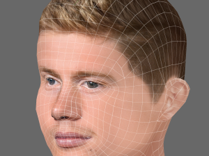 Kevin De Bruyne Head - Low poly head for game Model 3D