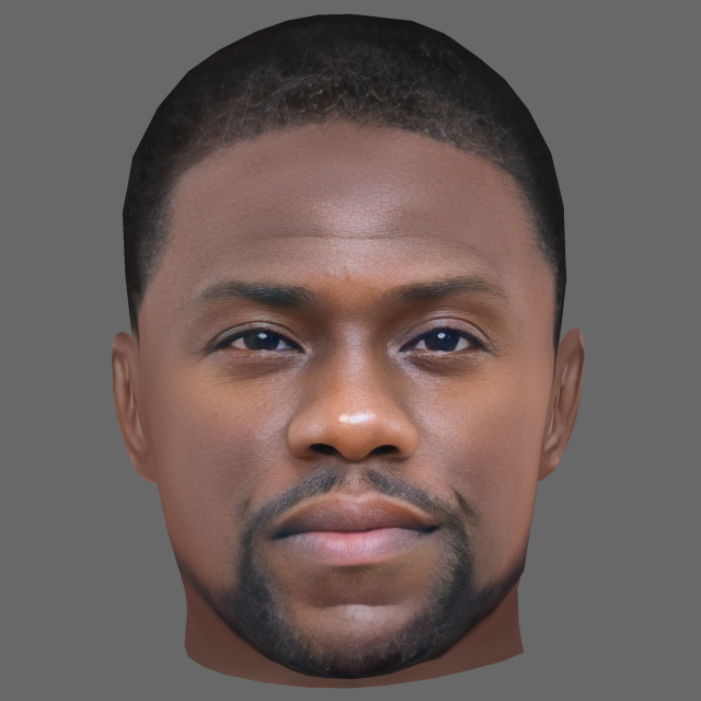 Kevin Hart Head - Low poly head for game 3D-Modell .c4d .max .obj .3ds .fbx .stl .blend 